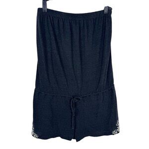 Lucky Brand Swimwear Heather Grey Romper Coverup Women's Size XS Pull On GUC